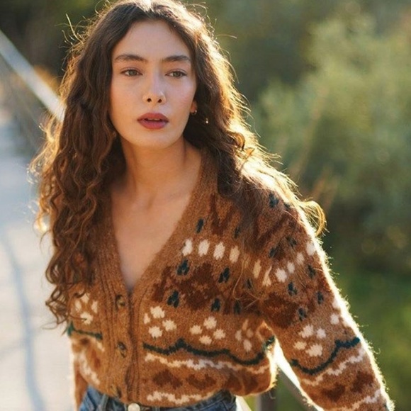 ZARA KNIT JACQUARD CARDIGAN - Picture 7 of 11